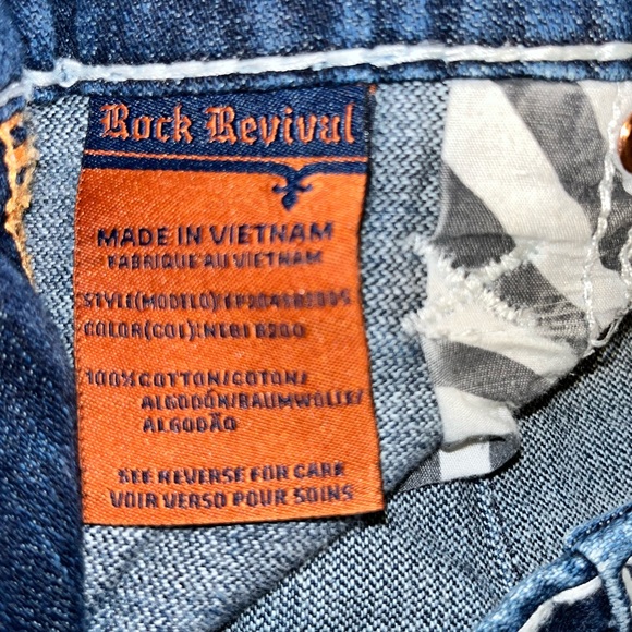 Rock Revival Nebi Blue Distressed Bootcut Jeans - Picture 13 of 15